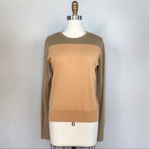 Dries van Noten color block metallic sweater